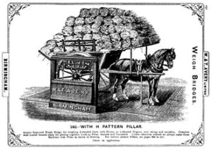 Horse cart being weighed.