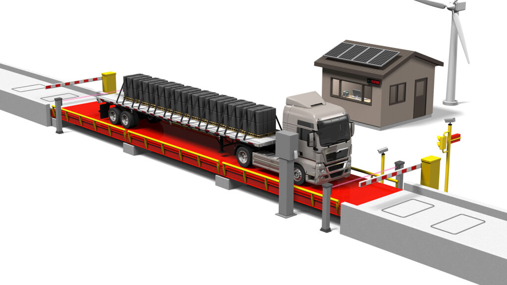 A truck at a weighbridge.