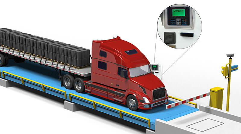 Truck scale kiosk system